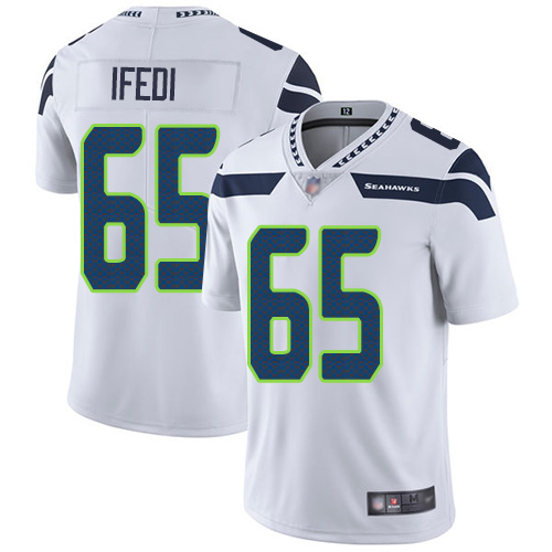 Seattle Seahawks Limited White Men Germain Ifedi Road Jersey NFL Football 65 Vapor Untouchable